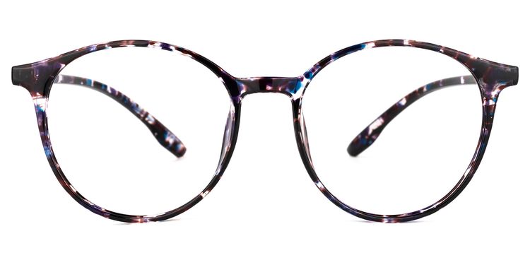 Blanco Round Floral Glasses