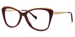 Chelesa Butterfly Dark-Red Glasses2