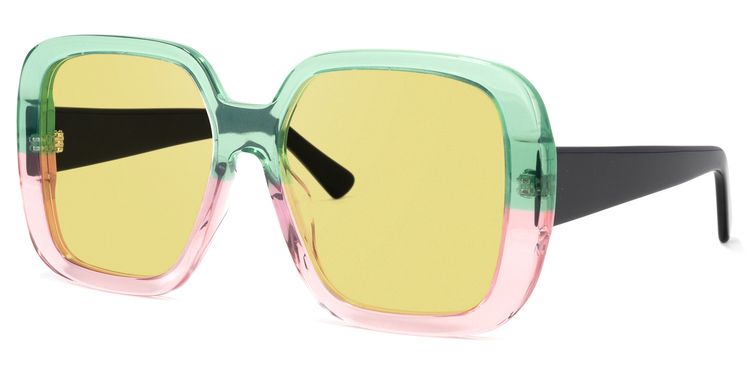 Nikolas Square Green Sunglasses