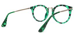 Quentina Round Green Glasses3