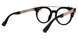 Fatima Round Black Glasses3