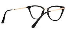 Hudson Cateye Black Glasses3