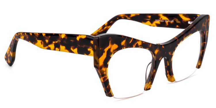 Kyle Cat Eye Yellow Tortoise Glasses