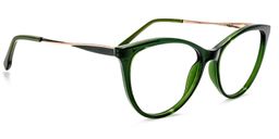 Frances Cateye Dark-Green Glasses1