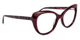 Fannie Cateye Dark-Red Glasses1