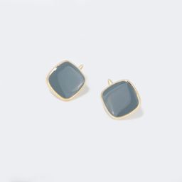 Stylish Square Gray-Blue Earrings0