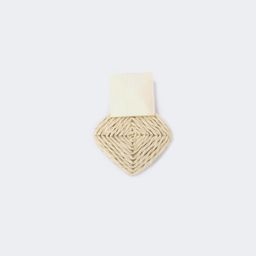 Stylish White Weave Earrings2