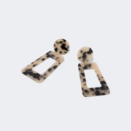 Stylish Geometric Light-Tortoise Earrings0