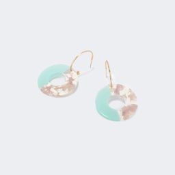 Stylish Annulus Two-Tone Earrings0