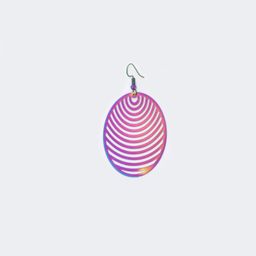 Stylish Oval Shape Purple Earrings2