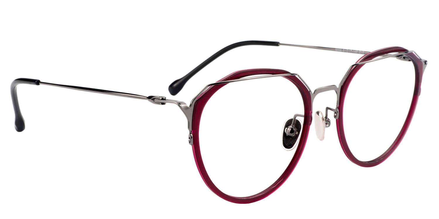 Round Red Glasses | Zeelool Glasses3