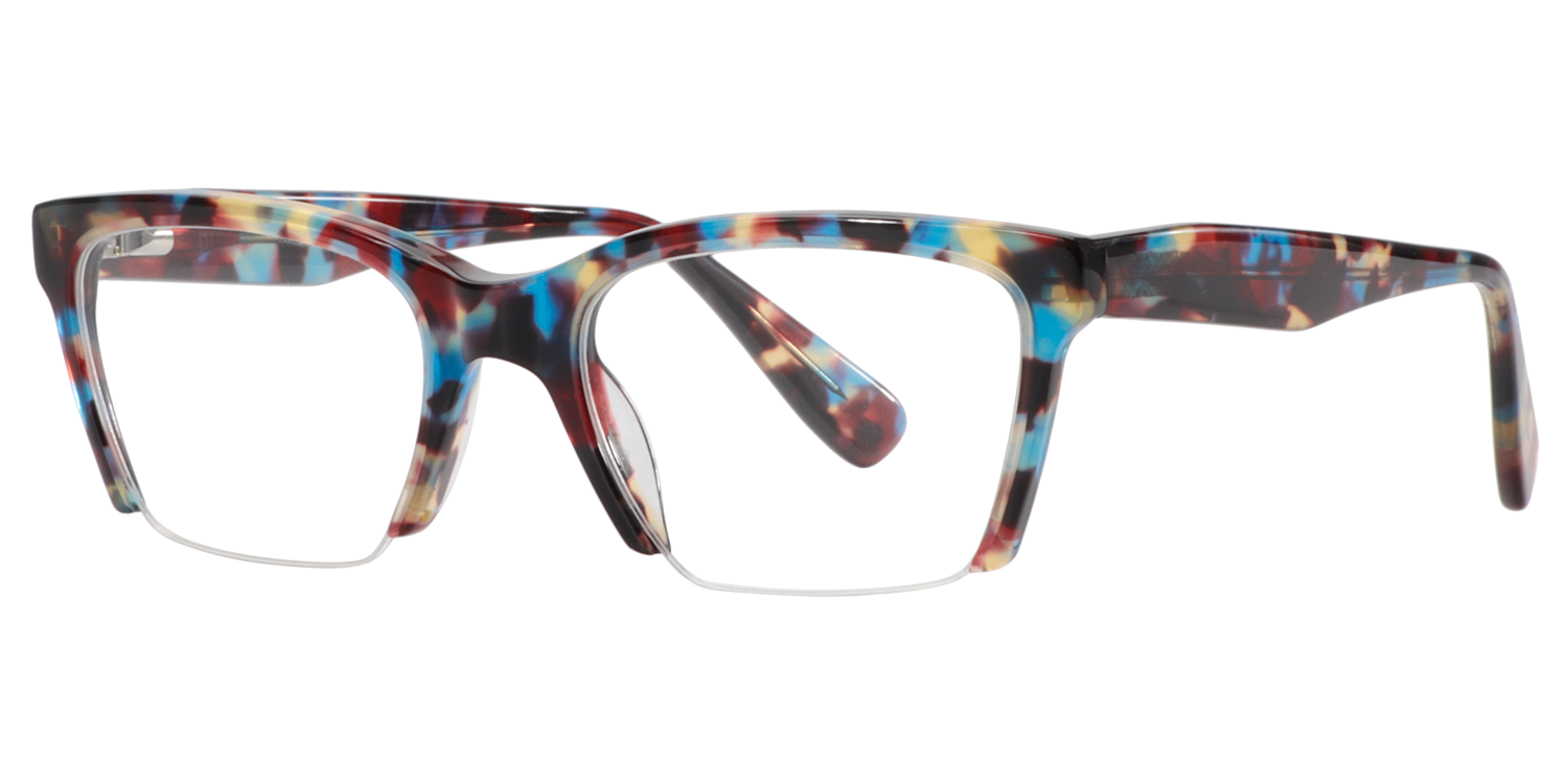 Rectangle Blue Tortoise Glasses | Zeelool Eyeglass Frames2