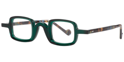 Sheila Square Dark-Green Glasses2