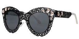 Blanche Cat-eye Black Sunglasses3