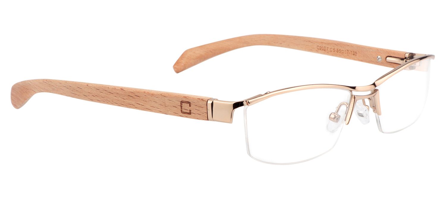 Rectangle Gold Glasses | Zeelool Glasses3