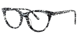 Agate Oval Black-White Glasses3