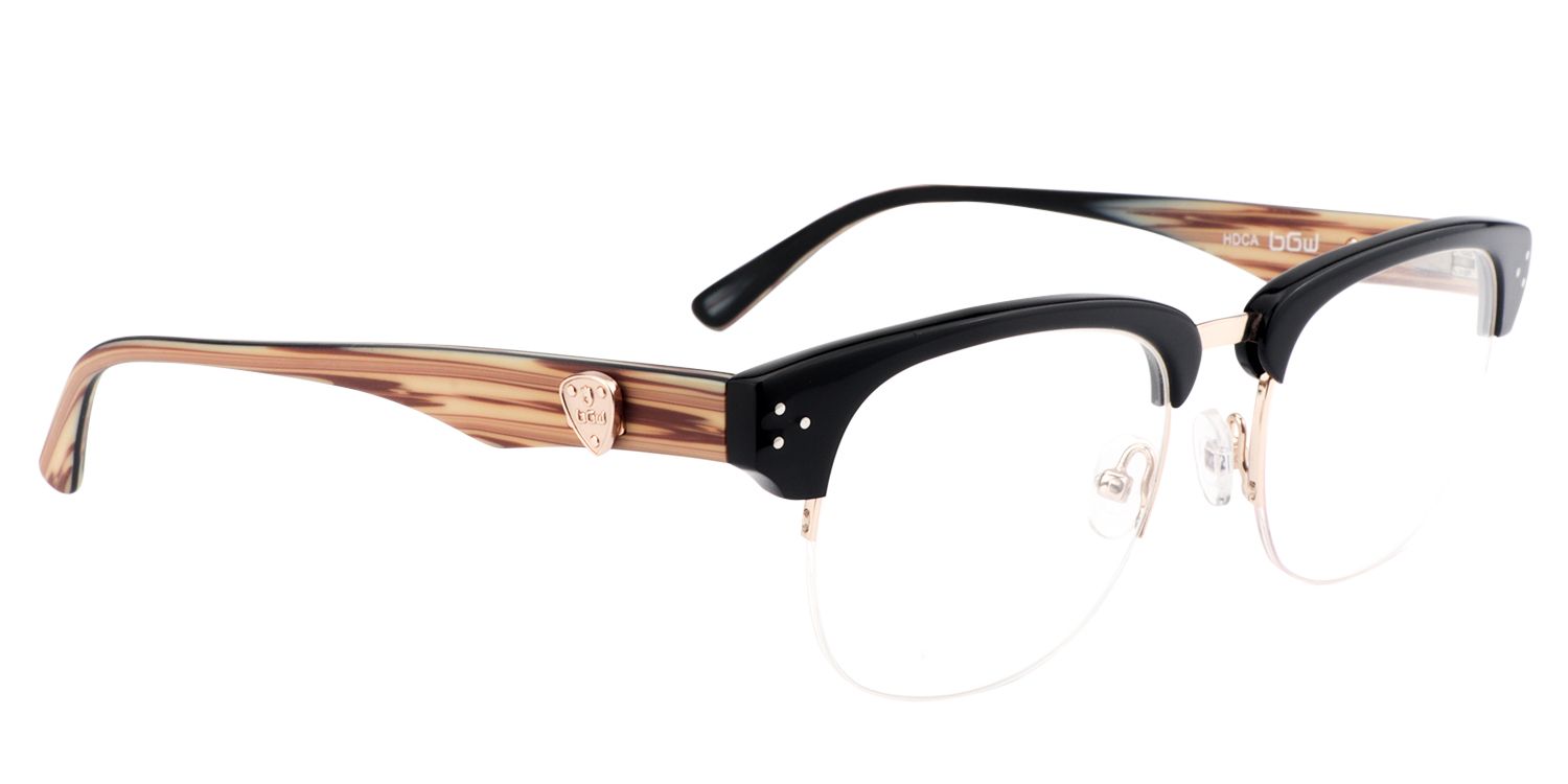 Browline Black Glasses | Zeelool Glasses3