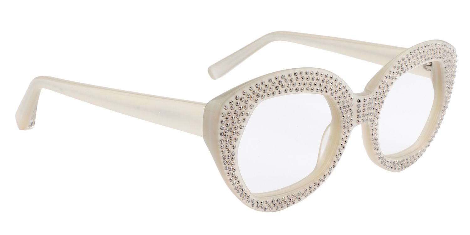 Cat-eye Ivory Glasses | Zeelool Glasses2