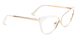 Ellen Cateye White Glasses4