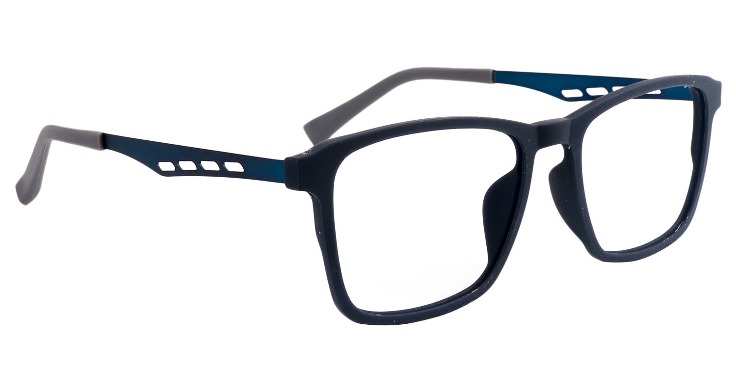 Rectangle Dark Blue Glasses | Zeelool Glasses2