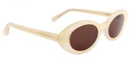 Calista Oval Clear & Yellow Sunglasses3