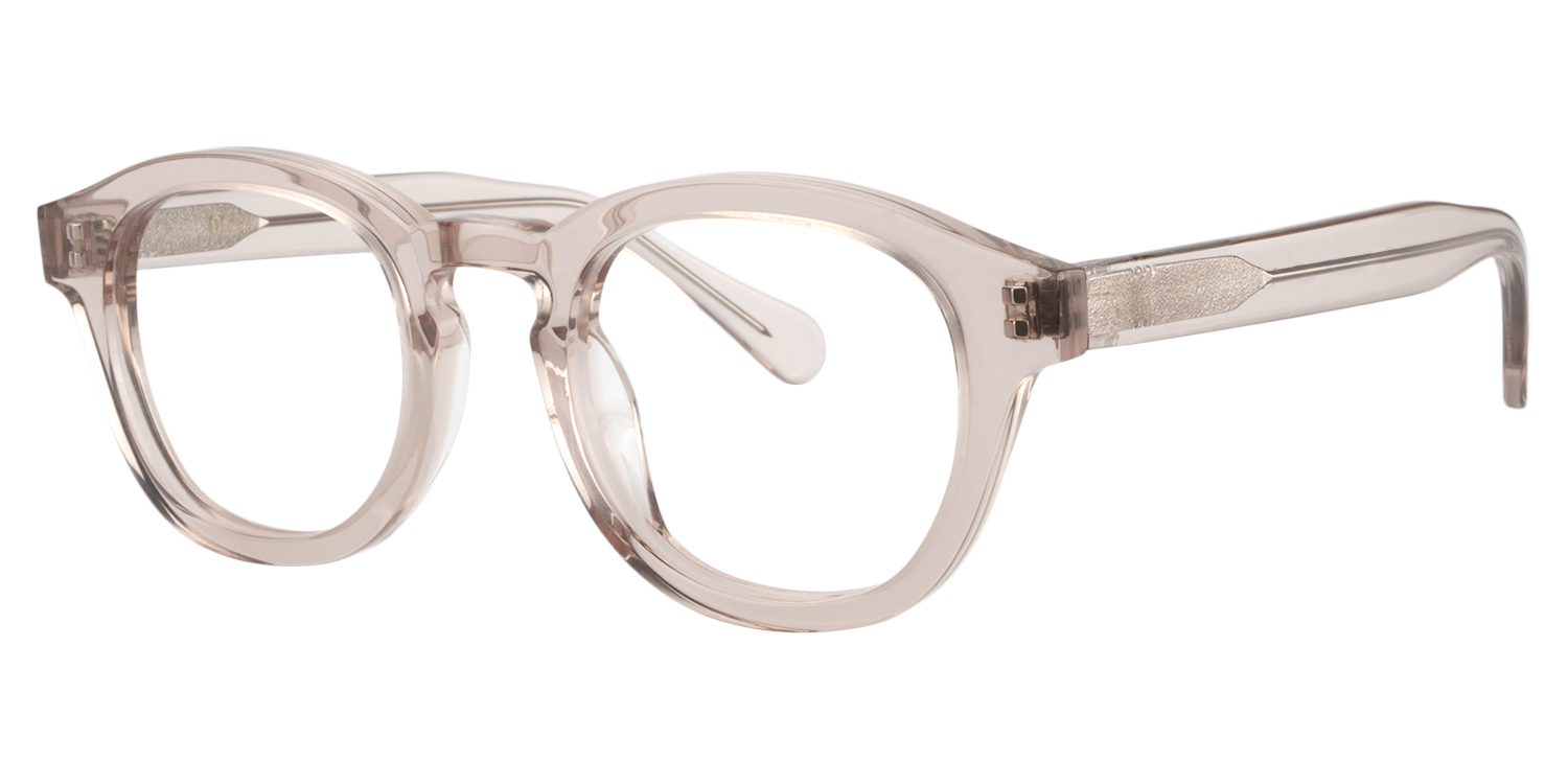 Round Flesh-Pink Glasses | Zeelool Glasses3