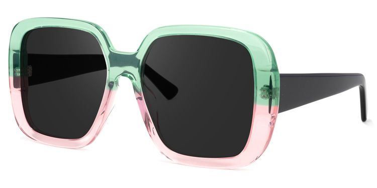Nikolas Square Green Sunglasses