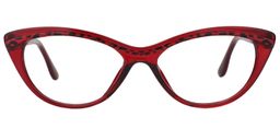 Tina Cat Eye Red Glasses0