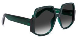 Paloma Geometric Dark-Green Sunglasses2