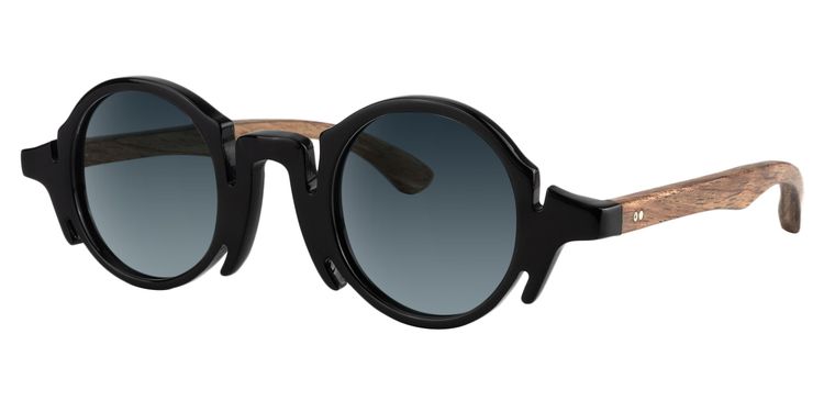 Charlie Round Black Sunglasses