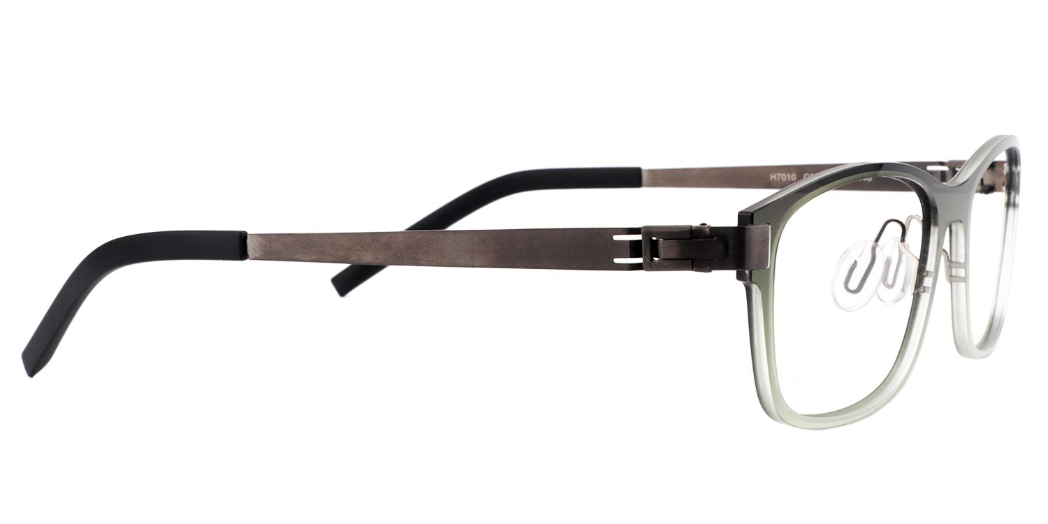 Rectangle Dark-Green Glasses | Zeelool Glasses4