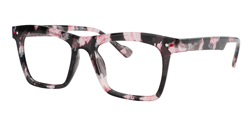 Rectangle Pink-Floral Glasses2