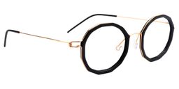 Angus Geometric Black Glasses 2