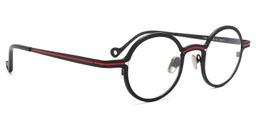 Tobey Round Black Glasses2