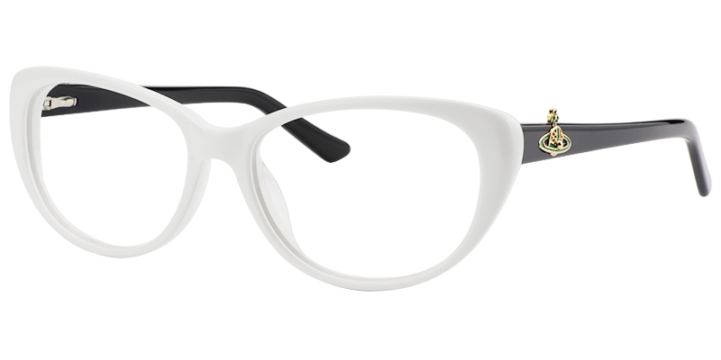 Cateye White Glasses2