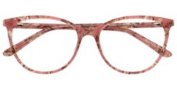 Cleo Cat Eye Pink Floral Glasses1
