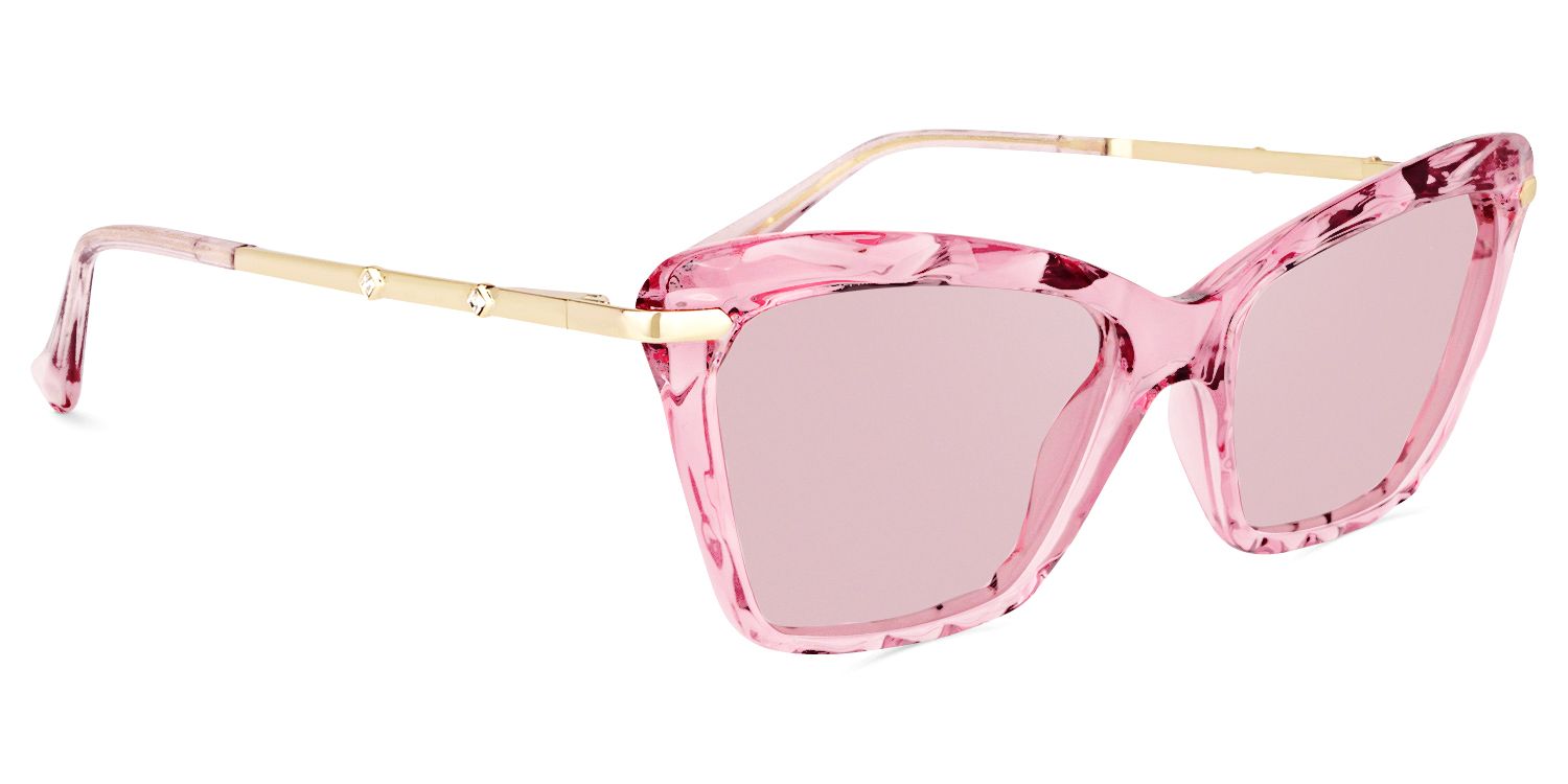 Juliet Pink Frame Sunglasses with Rectangle Style | ZEELOOL UK2