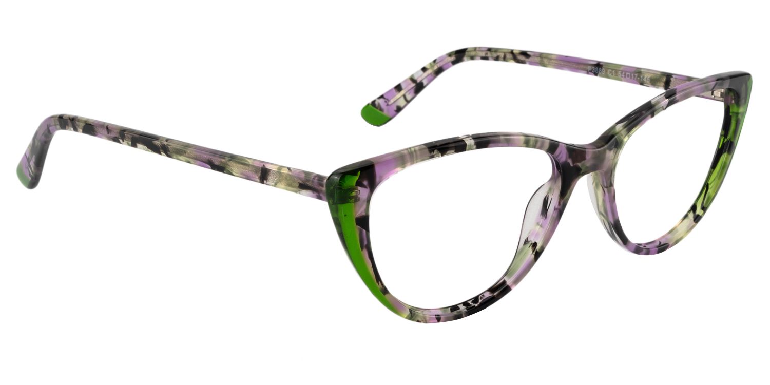 Oval Red Floral Glasses | Zeelool Glasses2
