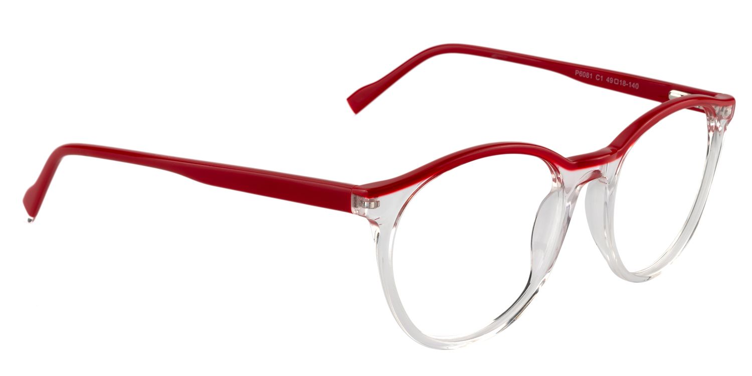 Round Red Glasses | Zeelool Glasses3