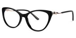 Calypso Cat Eye Black Glasses1