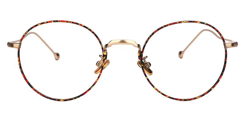 Master Round Red Floral Glasses