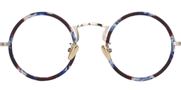 Alisa Round Blue Floral Glasses4