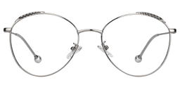 Abiola Round Silver Glasses0