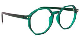 Steven Geometric Dark-Green Glasses2