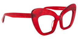 Tristan Cateye Red Glasses2