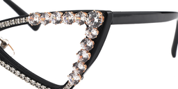 Stacey Sparkling Trilateral Black Eyeglasses4