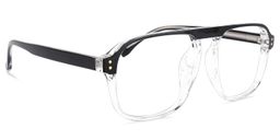 Willow Geometric Black-Clear Glasses2