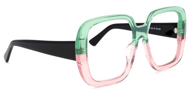 Nikolas Square Green Glasses