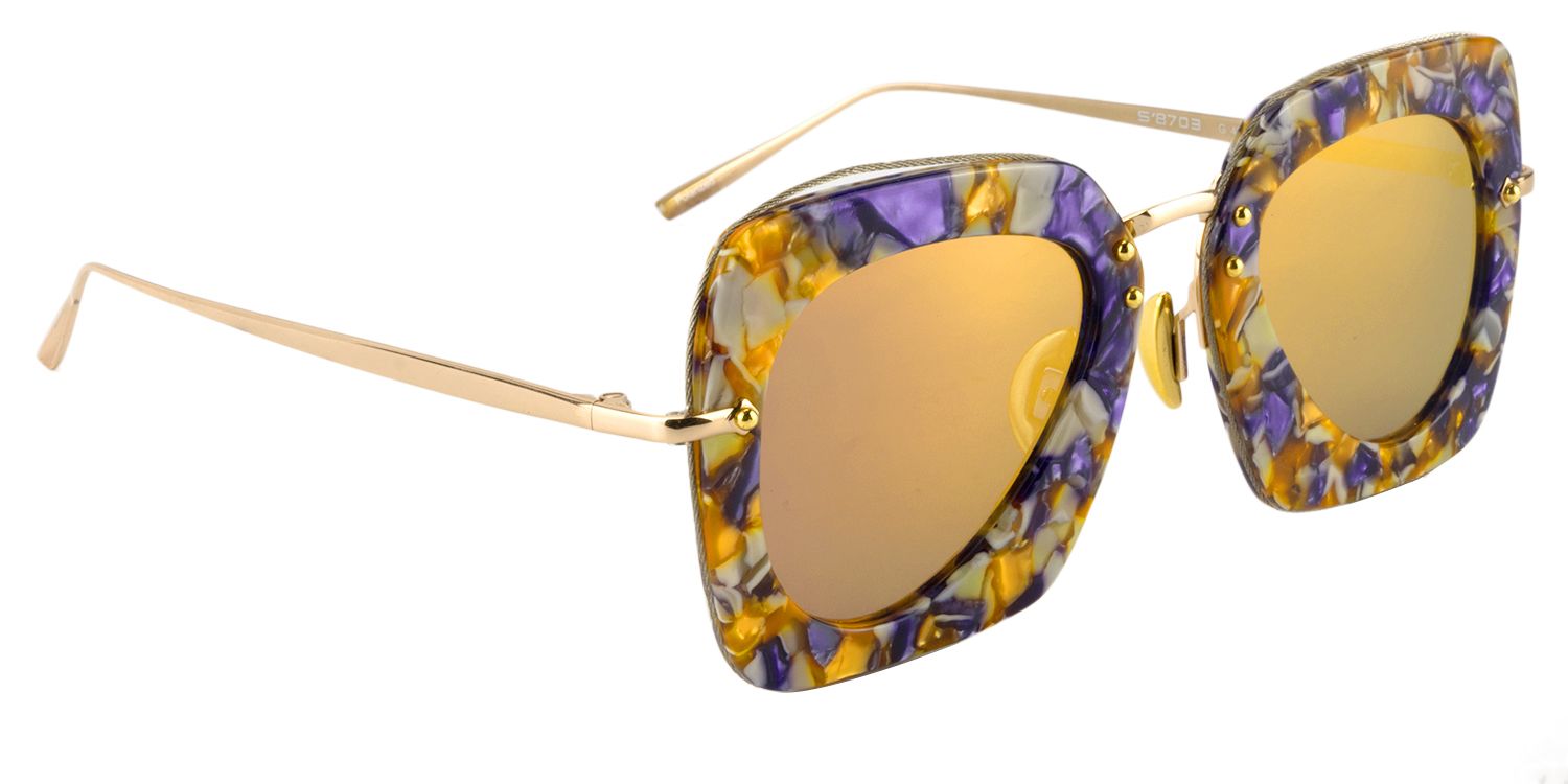 Square Purple Floral Sunglasses | Zeelool Sunglasses3