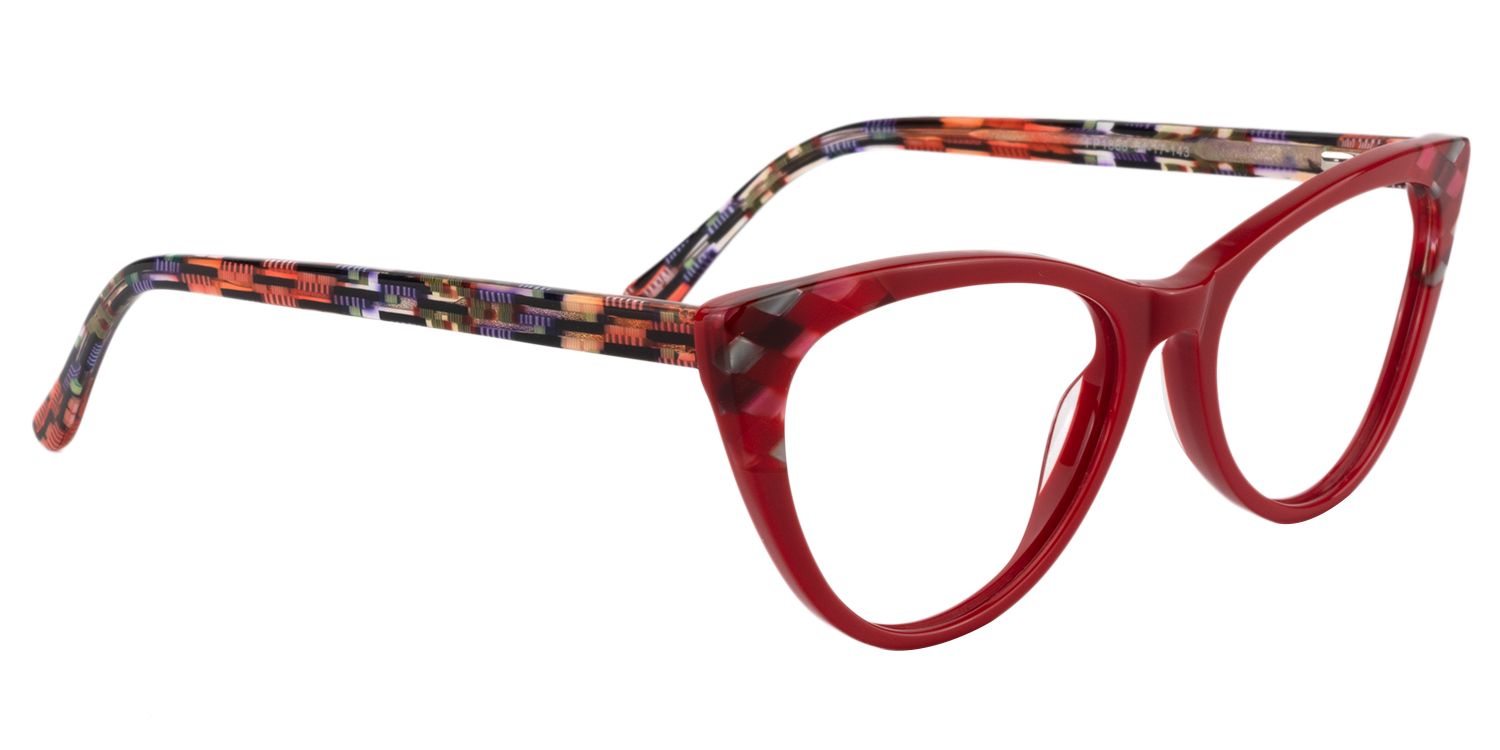 Cateye Red Glasses | Zeelool Glasses3